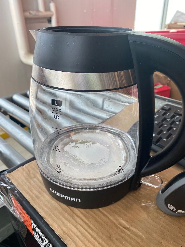 Photo 1 of [DIRTY] Cosori Electric Kettle, No Plastic Contact With Water, Wide Mouth For Easy Cleaning, Auto Shut Off, 1.7L Tea Kettle & Hot Water Boiler, Water Heater & Teapot, Borosilicate Glass, Black, 1500W