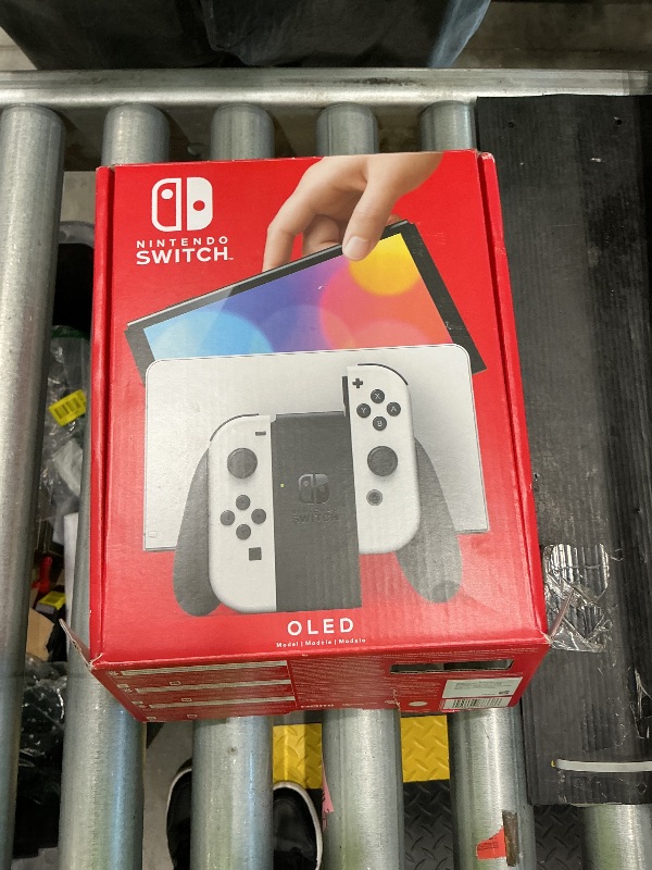 Photo 1 of [Read Clerk Notes] Nintendo Switch – OLED Model w/White Joy-Con