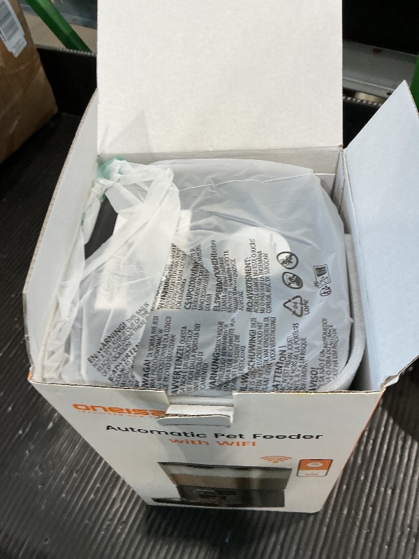 Photo 1 of **UNTESTED**
oneisall Automatic Cat Feeder, 2.4G WiFi Cat Food Dispenser with App, 12 Cups/3.5L Auto Cat Feeder for Dry Food, Timed Cat Feeder with Portion Control for Small Pets Indoor