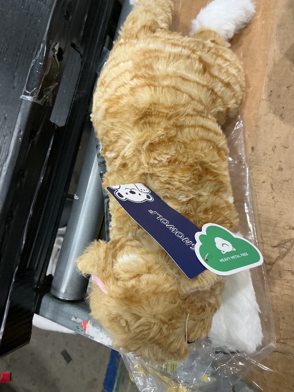 Photo 1 of **HOLE NEAR TAIL**Leahaoe Weighted Stuffed Cat 19" 2Lbs, Realistic Cat Stuffed Animal for Kids and Adutls, Soft Orange Weighted Plush Animal Pillow Toy