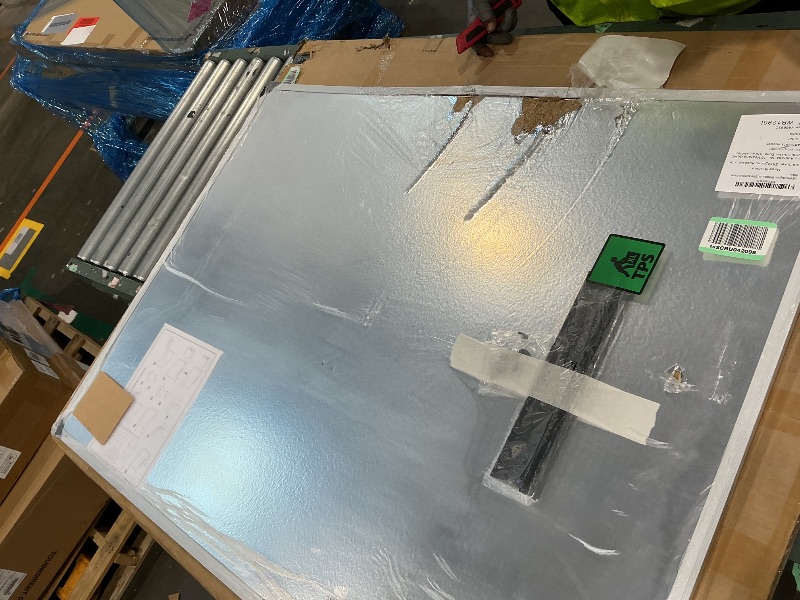 Photo 1 of *MAJOR DAMAGE*
VIZ-PRO Magnetic Whiteboard/Dry Erase Board, 48 X 36 Inches, Silver Aluminium Frame