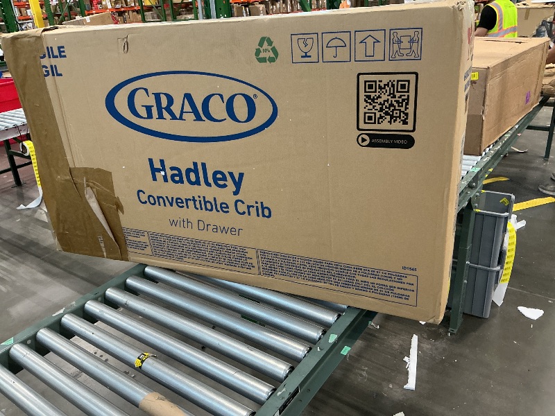 Photo 1 of ***UPDATED 6/14*** Graco Hadley 5-in-1 Convertible Crib with Drawer – GREENGUARD Gold Certified, Fits Standard Crib Mattress, Converts to Toddler Bed, Daybed and Full Bed, 4 Adjustable Mattress Heights (White)