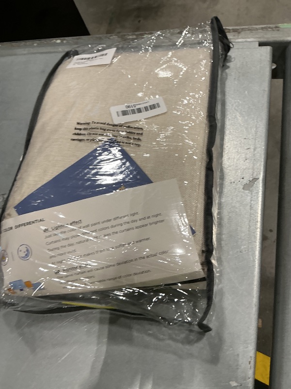 View 2 of 100% Blackout Shield Linen Blackout Sliding Door Curtains for Living Room, Back Tab/Rod Pocket Thermal Insulated Curtains for Sliding Glass Doors, 1 Panel Set, 100" W x 90" L, Cream