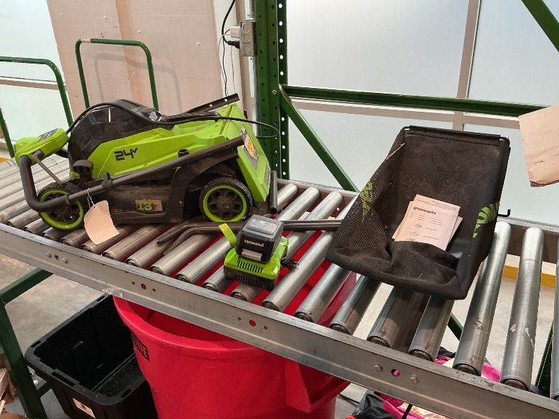 View 4 of [Battery barely holds charge] Greenworks 24V 13" Brushless (Push) Cordless Lawn Mower, 4.0Ah Battery and Charger
