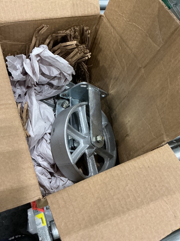 Photo 1 of 10 Inch Extra Heavy Duty Semi Steel Cast Iron Wheel Rigid Top Plate Caster SCC