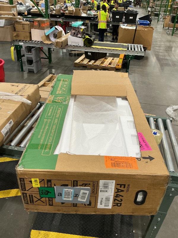 Photo 1 of ***UPDATED 6/7*** 42 x 22 White Vanity Top with Sink Solid Surface Bathroom Vanity Top with Right Offset Sink Integrated Basin Backsplash and Overflow in Glossy Pure White, Cabinet Not Included