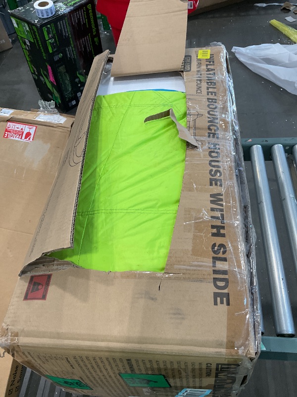 Photo 1 of ***UPDATED 6/14*** Causeair Inflatable Water Slide with Bounce House,Dolphin Styling,Splashing Pool,Double Water Cannon,Climbing Wall,Heavy Duty GFCI Blower,Inflatable Water Park Slide for Kids Backyard Summer