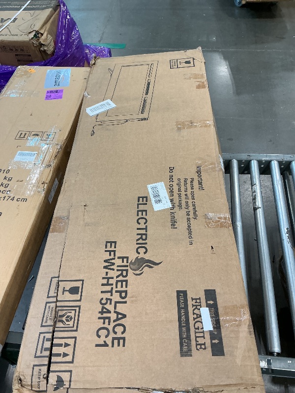 Photo 1 of ***FINAL SALE NO RETURN ***FOR PARTS *** Rodalflame 54" Electric Fireplace Inserts, Adjustable Flame&Speed, Thermostat Heater, Recessed, Wall Mount, Freestanding, Brightness, Child Lock, Timer