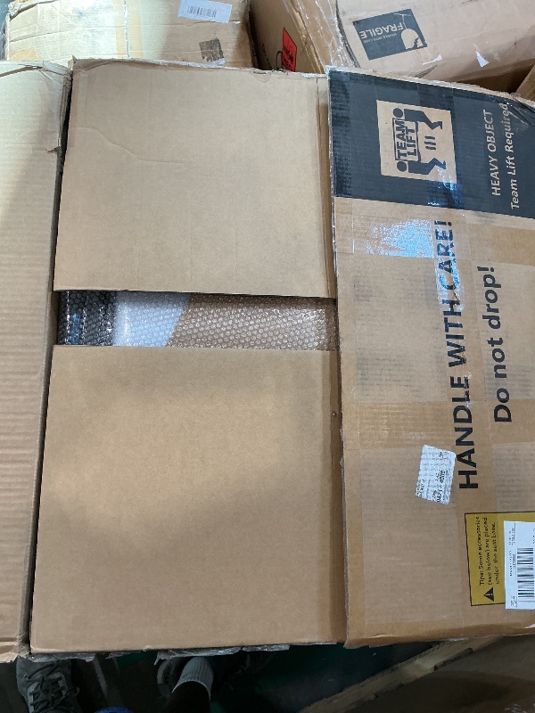 Photo 1 of [PARTIAL SET: ONE BOX OF THREE!!!] LUCKLIFE Recliner Sofa Set with Manual Recliners,Living Room Furniture Set with Reclining Couch,Loveseat and Armchair,Breathable Fabric Upholstery,Thick Cushions and Ergonomic Design,Dark Gray (3+1+1)