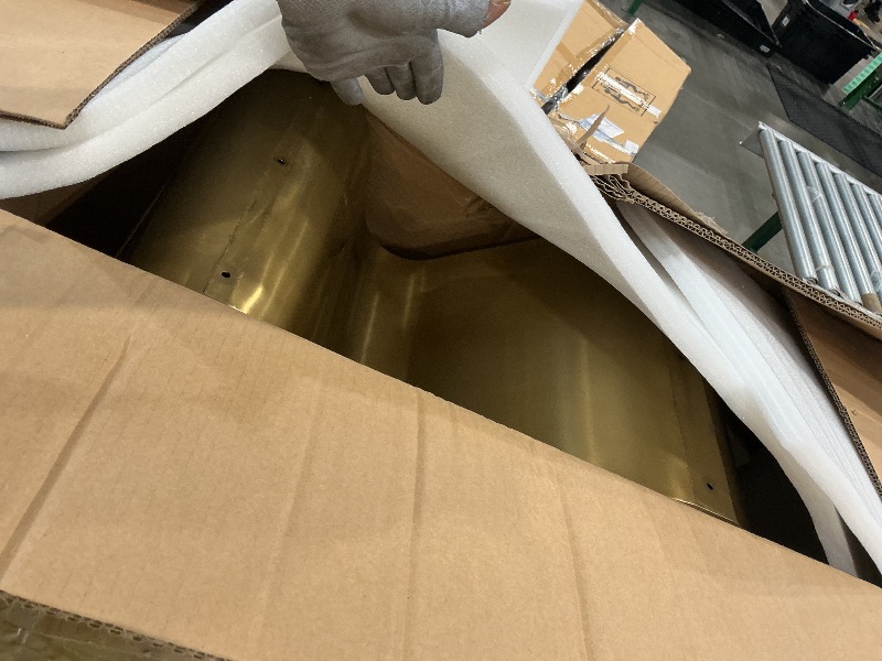 Photo 1 of *PARTIAL SET - See Clerk Notes*
Tribesigns 78.74" Sintered Stone Dining Table for 6-8, Modern Rectangle Dining Table, Luxury White & Gold Kitchen Table with Stone Slate Katakin Tabletop & W-Shaped Stainless Steel Base (Only Table)