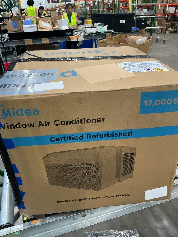 Photo 1 of **ITEM IS DIRTY**
Midea 12,000 BTU U-Shaped Smart Inverter Window Air Conditioner–Cools up to 550 Sq. Ft., Ultra Quiet with Open Window Flexibility, Compatible with Alexa/Google Assistant, 35% Energy Savings (Renewed)
