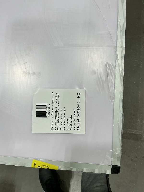 Photo 1 of *MINOR DAMAGE*
VIZ-PRO Dry Erase Board/Magnetic Whiteboard, 96 x 48 Inches, Large Wall Mounted Board for School Office and Home 8' x 4'