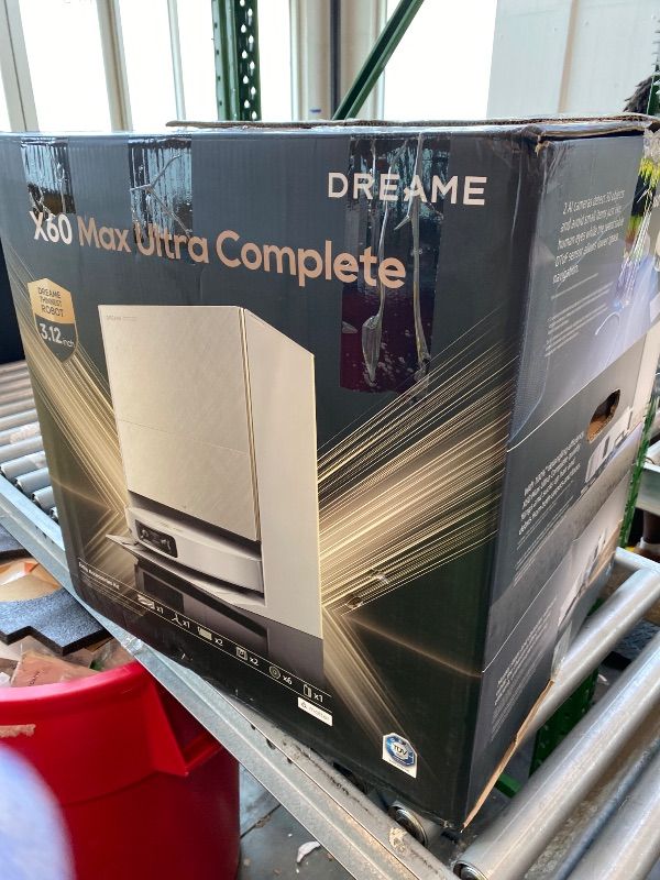 Photo 1 of [USED & MINOR DAMAGE] DREAME X60 Max Ultra Complete Robot Vacuum and Mop, Ultra-Thin Design, 35,000Pa Suction, Self Emptying&Refilling, Mop Self-Cleaning, 280+ Obstacle Avoidance, White