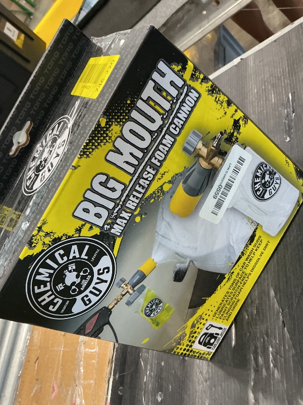 Photo 1 of *MISSING PARTS - see clerk notes*
Chemical Guys Big Mouth Max Release Foam Cannon - Foam Cannon for Pressure Washer for Car Wash, Home Cleaning, and Boat Wash with 34 oz Bottle