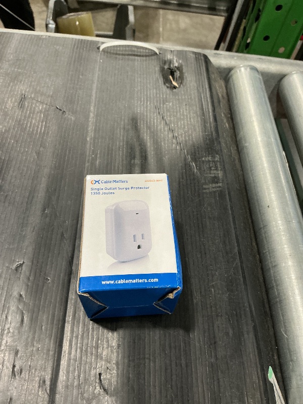Photo 1 of [ETL Listed] Cable Matters 1350 Joules Single Outlet Surge Protector for TV, PC, Xbox, PS5, Refrigerator, Treadmill, 15A/1875W, 500V Clamping Voltage Wall Surge Protector Outlet, White