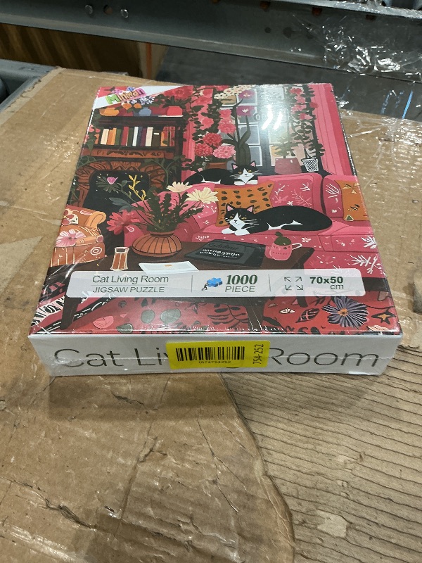 Photo 1 of 1000 Piece Puzzle for Adults, Spring Cozy Room & Cat Puzzles for Adults 1000 Pieces with HD Print & Poster, 27.5 * 19.7 in Dust Free, for Gifts Halloween Christmas Family Games Lovers