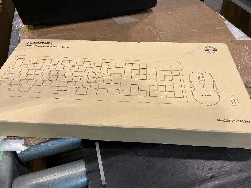 Photo 1 of *NON-FUNCTIONAL*
TECKNET Wireless Keyboard and Mouse Combo, Full-Size Ergonomic Keyboard & Optical Mouse, Low-Noise Typing & Clicking,Long Battery Life,Spill-Resistant,2.4G Lag-Free USB Receiver for PC,Laptop,Computer
