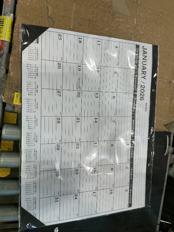 Photo 1 of [Missing Pages] Desk Calendar 2026(January 2026 - June 2027)?2026 Desk Calendar Large 22 x17?2026 Calendar,Classic Black,Large Calendar 2026-2027 with Plastic Cover