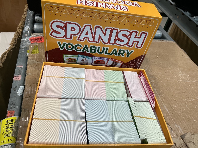 Photo 1 of 1000 Spanish Vocabulary Flash Cards English Spanish Example Sentences Pronunciations Learning Cards for Adults Beginners School Home Travel Memory Quick Reference Educational Bilingual Language