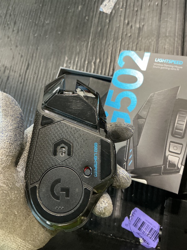 Photo 1 of [NO USB] Logitech G502 Lightspeed Wireless Gaming Mouse with Hero 25K Sensor, PowerPlay Compatible, Tunable Weights and Lightsync RGB - Black