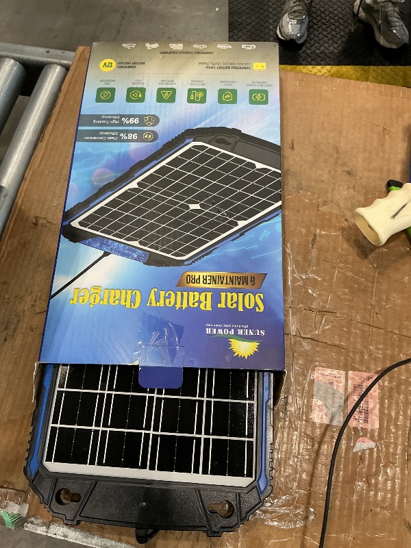 Photo 1 of [UNTESTED] SUNER POWER Waterproof 12W 12V Solar Battery Charger & Maintainer Pro, Built-in UltraSmart MPPT Charge Controller, 12 Volt Solar Panel Trickle Charging Kits for Car Automotive Boat Marine RV Trailer