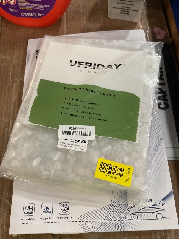 Photo 1 of ***STOCK PHOTO FOR REFERENCE ONLY***

UFRIDAY 72x75 Inch Shower Curtain Liner,EVA Waterproof Heavy Duty Shower Liner with 3 Big Weighted Magnets,Clear 3D Pebbles Bath Curtain for Home and Hotel
