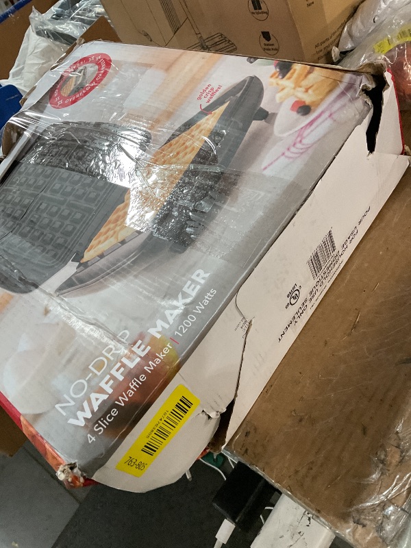 Photo 1 of ****PARTS ONLY *** Dash No-Drip Waffle Maker - Makes Four Waffles at Once for Hassle-Free Breakfasts - Dual Nonstick Heating Plates & Quick Heat-Up System - Easy-Release Surface - Silver