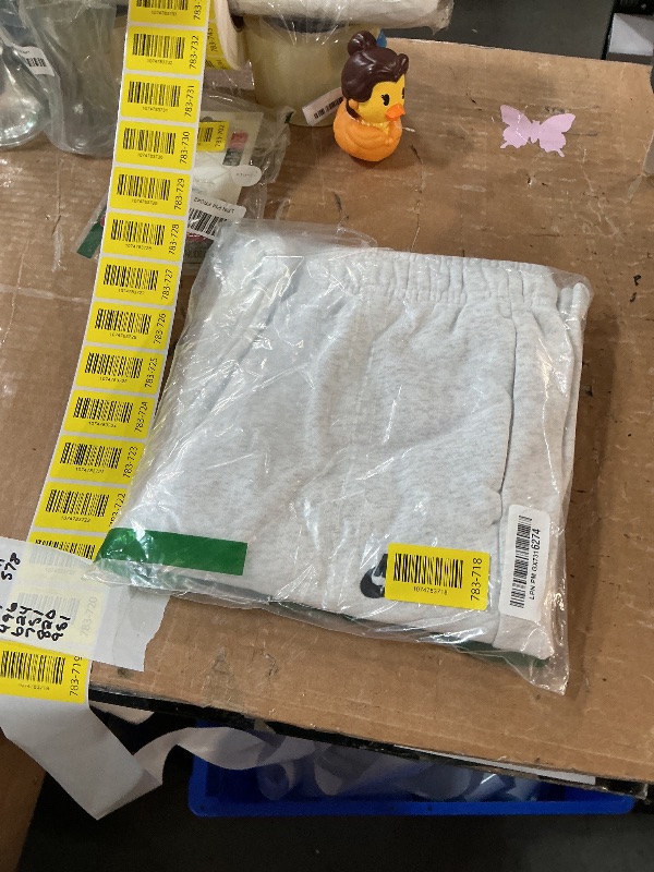 View 2 of ***STOCK PHOTO FOR REFERENCE ONLY***
Nike Women's Sportswear Club Fleece Mid-Rise Wide-Leg Sweatpants, Birch Heather/Black, X-Small