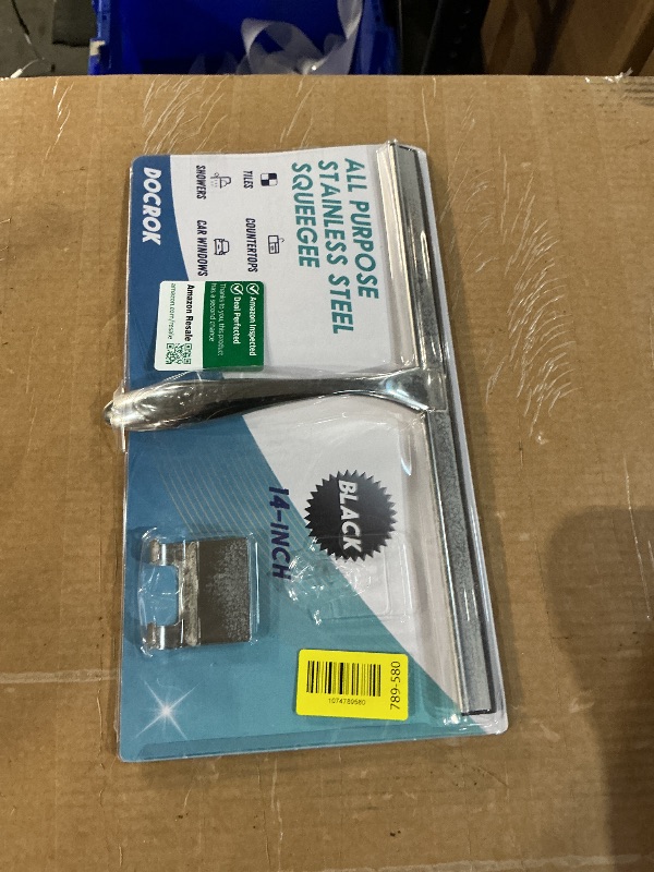 Photo 1 of ***MISSING PARTS***
All-Purpose Stainless Steel Shower Squeegee for Shower Glass Door with 2 Adhesive Hooks, Bathroom Cleaner Tool Household Window Mirror Squeegee for Glass Doors, Cleaning Tile Wall, Car, 14 Inch Silver