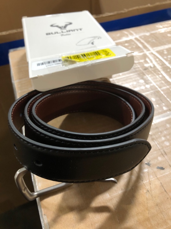 Photo 1 of *** ONLY 1***  BULLIANT Men's Belt,Reversible Belt Adjustable For Gift Men 1.25”-Cut For Fit-2 Sides in 1 Belt(Not 2)(Black/Light Brown,32"-34" Waist Adjustable)
