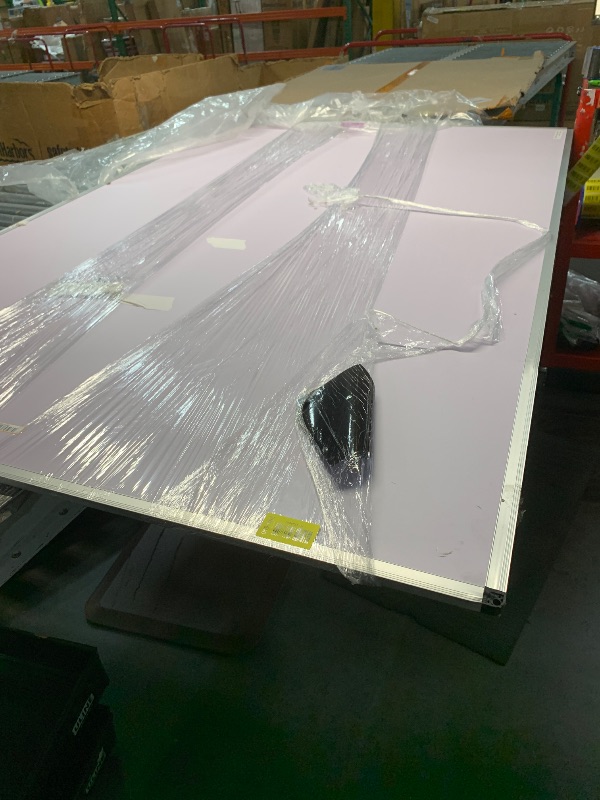Photo 1 of ***MINOR DAMAGE SEE PHOTOS AND COMMENTS***VIZ-PRO Dry Erase Board/Whiteboard, 72 x 48 Inches, Wall Mounted Board for School Office and Home 6' x 4'