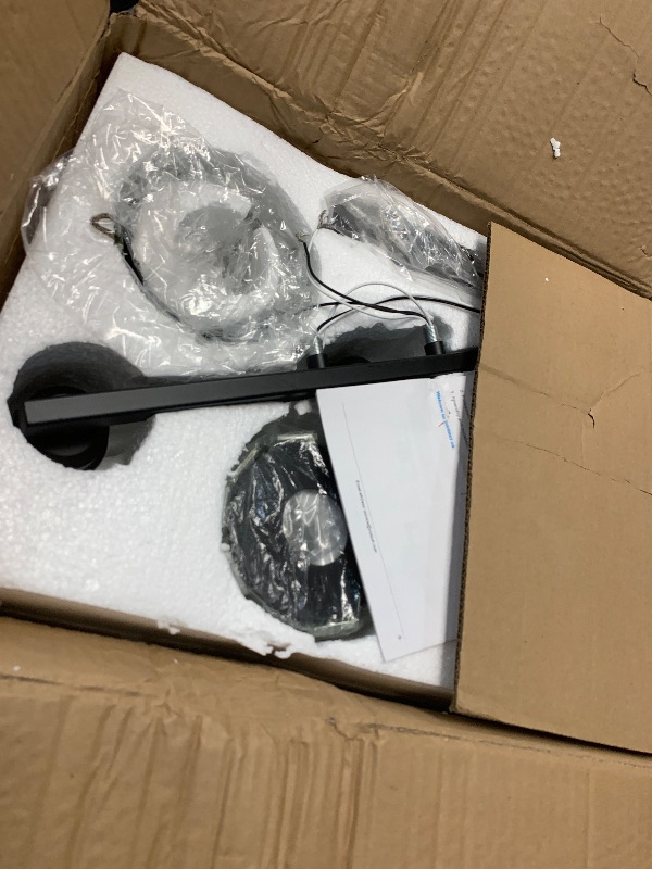 Photo 1 of ****DAMAGED , PARTS ONLY **** VOLISUN Crystal Vanity Lights for Bathroom, 3 Light Bathroom Vanity Light, Modern Matte Black Bathrooms Light Over Mirror, Black Bathrooms Lights Fixtures-UL Certificated(Exclude Bulb)