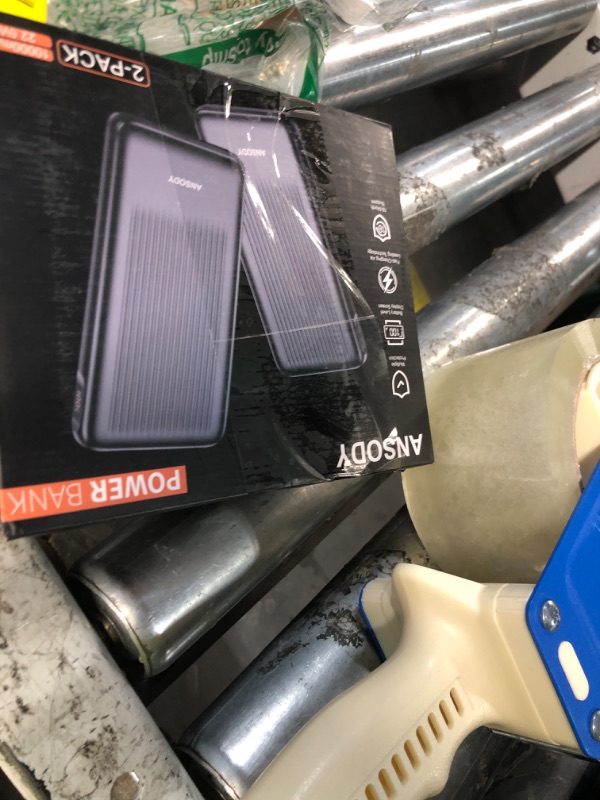 Photo 1 of ***MISSING PARTS***
Ansody 2-Pack Portable Charger, 10000mAh 22.5W Slim USB C Power Bank Fast Charging with 2 Outputs & 2 Inputs, Digital Display Battery Pack Compatible with iPhone Samsung iPad Tablets, Black & Black