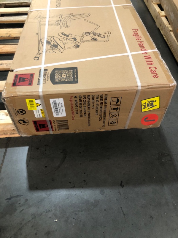 Photo 1 of ***FACTORY SEALED - OPENED FOR INSPECTION***Sunny Health & Fitness Elliptical Recumbent Cardio Bike, Cross Trainer Cycle for Indoor Arm/Leg Home Exercise, Dual Stationary Handlebars Plus Easy Access Seat for Adults & Seniors w/App Connection