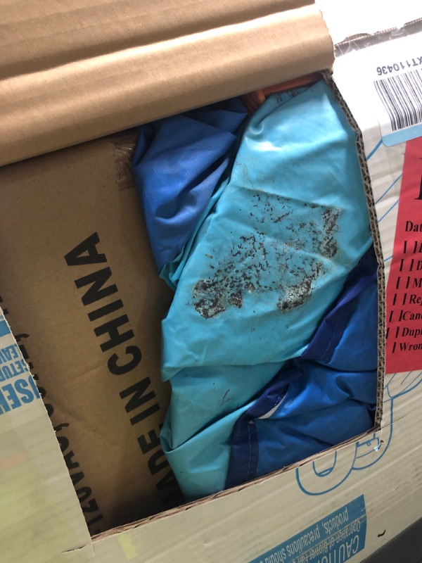Photo 1 of * UNABLE TO VERIFY DAMAGED* BLOWER VERIFIABLY INSIDE* Inflatable Giant Water Slide - Huge Kids Pool (14 Feet Long by 8 Feet High) with Built in Sprinkler Wave and Basketball Hoop - Heavy Duty Outdoor Surf N Splash Adventure Park - Blower Included