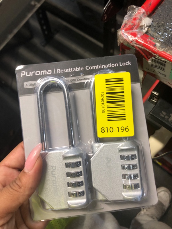 Photo 1 of ***ONE IS LOCKED AND ONE ISNT***
Puroma 2 Pack 2.6 Inch Long Shackle Combination Lock 4 Digit Outdoor Waterproof Padlock for School Gym Locker, Sports Locker, Fence, Gate, Toolbox, Case, Hasp Storage (Silver)