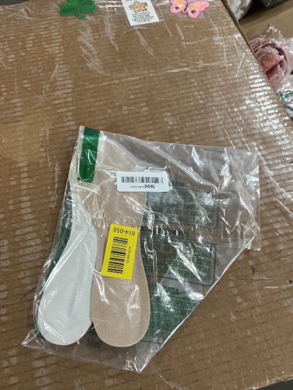 Photo 1 of (2 Pairs) Pigskin Non-Slip High Heel Cushion Inserts Arch Support, Shock & Sweat Absorption, Adhesive Shoe Insoles for Dress Shoes Flats Boots Sandals Relief Blister Callus Pain, Fits Women 8-12 Size