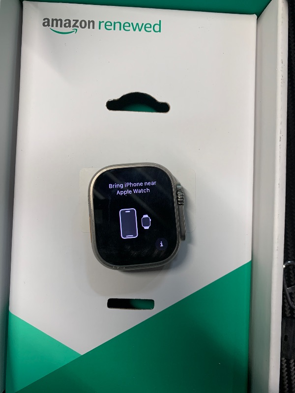 Photo 1 of ***Doesnt come with a charger***

Apple Watch Ultra [GPS + Cellular 49mm] Titanium Case with Midnight Ocean Band, One Size (Renewed Premium)