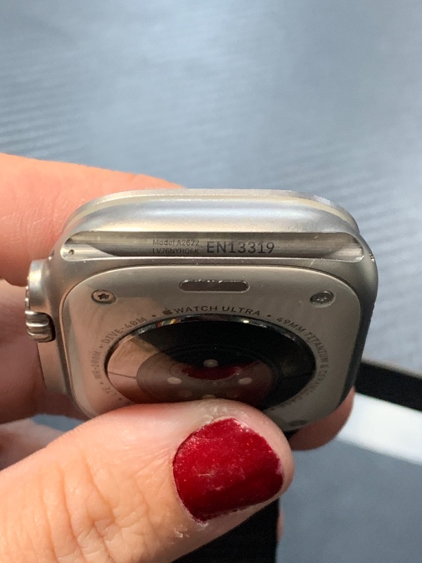 Photo 1 of ***Doesnt come with a charger***

Apple Watch Ultra [GPS + Cellular 49mm] Titanium Case with Midnight Ocean Band, One Size (Renewed Premium)