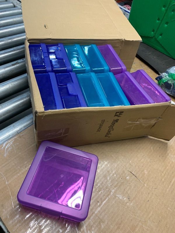 Photo 1 of ***STOCK PHOTO FOR REFERENCE ONLY, ONLY 12***novelinks 12 Pack Small Plastic Storage Containers Clear Arts & Crafts Storage Boxes & Organizers Stackable Small Containers With Lids For Organizing