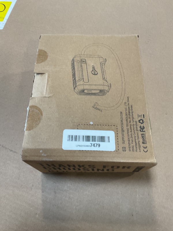 Photo 1 of ***MISSING PARTS***ROCGORLD R8 Tire Inflator Portable Air Compressor, DC 12V Air Compressor Portable with Large Dual Digital Screen, 3X Faster Inflation Air Pump for Car, Bike, Ball, Motor