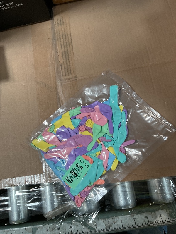 Photo 1 of 100 Pcs Macaron Assorted Color Link Balloons, 6 Inch Rainbow Quick Linking Latex Balloon, Chain Balloons Colorful Latex Balloon with Tails for Birthday Wedding Party Decorations