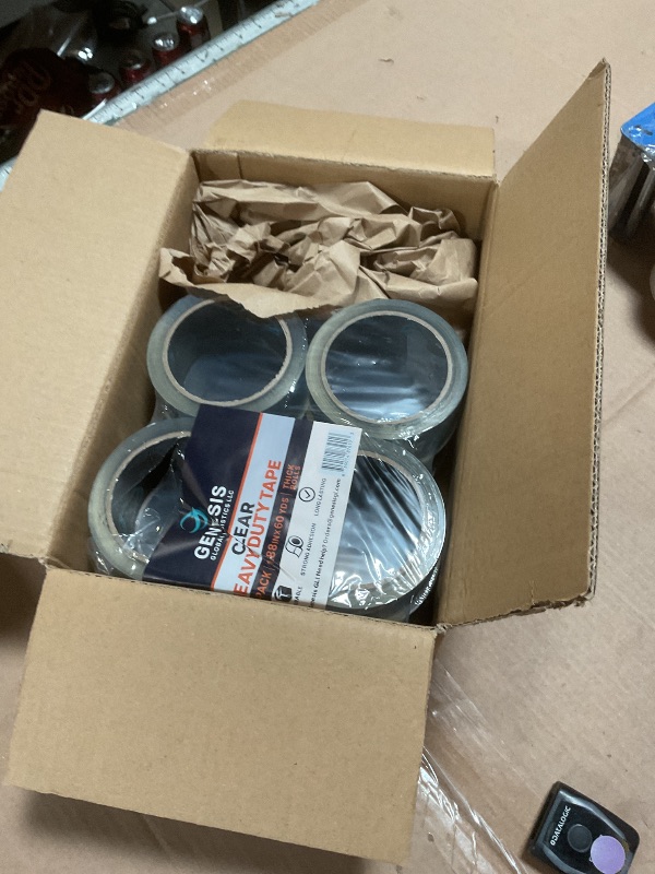 Photo 1 of **8ROLLS**Genesis Global Logistics Clear Packing Tape, 12 Rolls Heavy Duty Packaging Tape for Shipping Packaging Moving Sealing, Thicker Clear Packing Tape, 1.88 Inches Wide, 60 Yards Per Roll