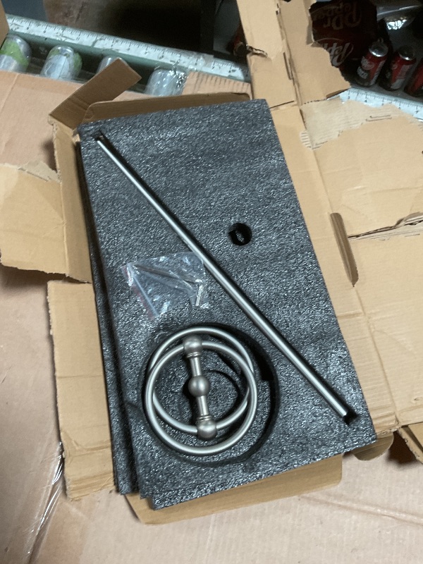 Photo 1 of **MISSING BASE**BGL Fingertip Towel Holder Stand Hand Towel Ring for Bathroom or Kitchen Vanity Countertops to Store Hand Towels Washcloths or dishcloths - 2 Hanging Rings?19" High-Brushed Nickel