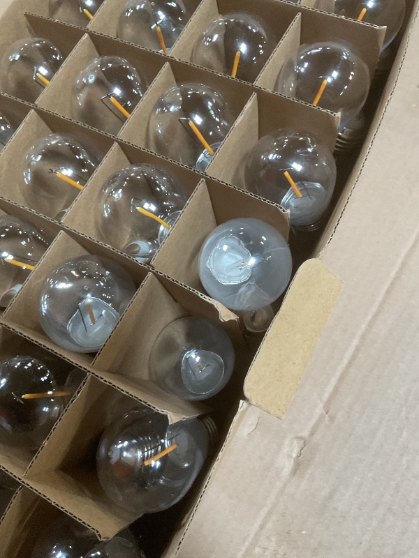 Photo 1 of **MISSING ONE**GvvooHome 64 Pack S14 LED Bulbs for Outdoor String Lights, Shatterproof Replacement Edison Bulbs for Patio String Lights Outdoor Waterproof, Warm White 2200K, Dimmable, E26 Standard Base