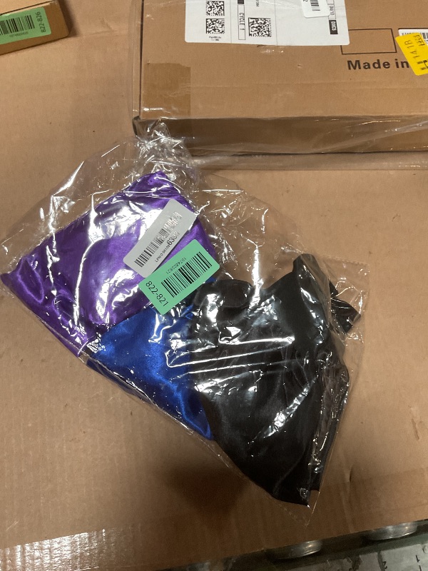 Photo 1 of 3 Pack Satin Bonnet Silk Hair Bonnet for Sleeping, Sleep Bonnets for Women Large Wide Soft Band Sleep Cap for Curly Hair Braids