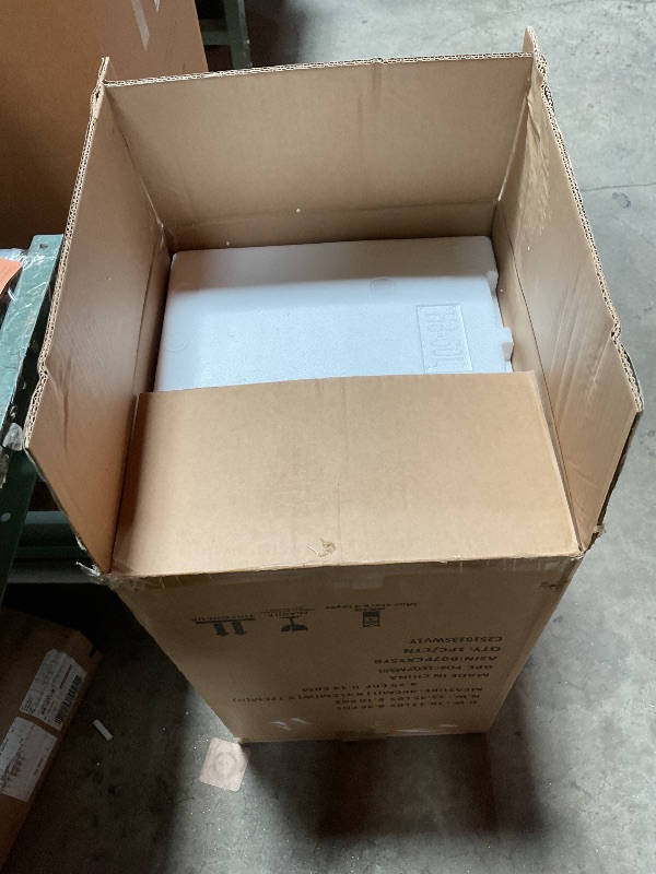 Photo 1 of **FOR PARTS ONLY HEAVILY USED/ MISSING PIECES*** Amazon Basics LARGE Trash Can, 13.2 Gallon (50L), Smudge Resistant Rectangular Bin with Soft-Close Lid, Step Foot Pedal, Removable Inner Bucket, Brushed Stainless Steel, Satin Nickel Finish