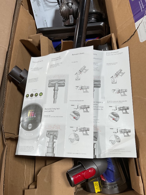 Photo 1 of ***PARTS ONLY***NON FUNCTIONAL***
Dyson V15 Detect Plus Cordless Vacuum, Illumination Reveals dust, 240AW, 3 Power Modes, Up to 60 Minutes,² Deep Cleans Hard Floors and Carpets, Detangles pet Hair, Converts to Handheld