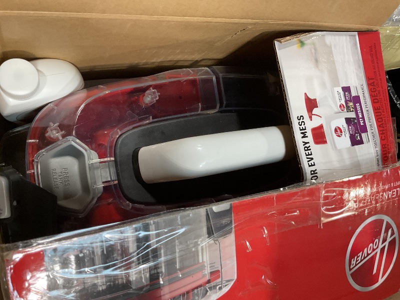Photo 1 of ***PARTS ONLY***NON FUNCTIONAL***
Hoover CleanSlate Plus Portable Carpet + Upholstery Spot Cleaner Machine, Powerful Suction with Versatile Tools, Pet Stain Remover, Car and Auto Detailer, Pair with Hoover Carpet Cleaner Solution