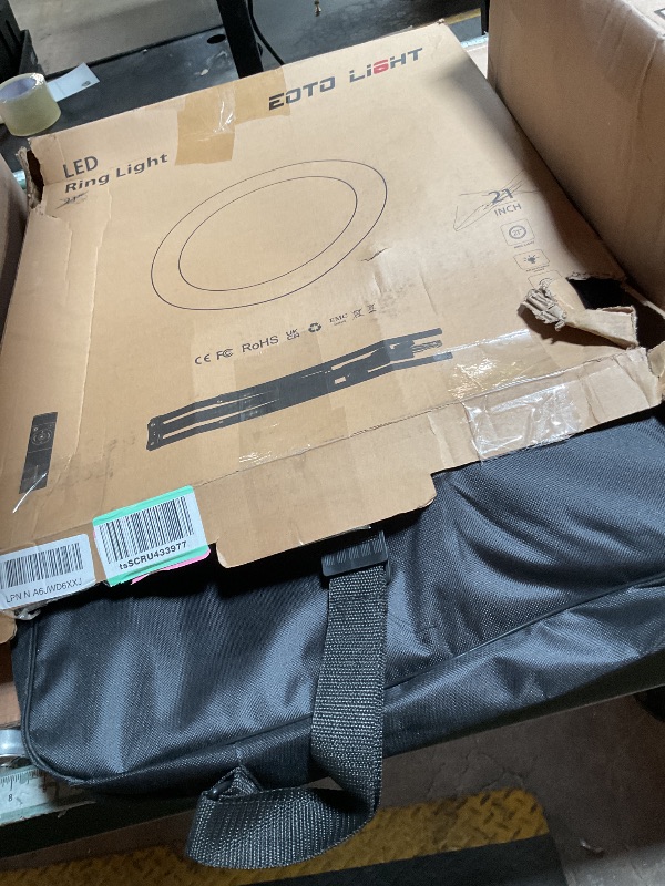 Photo 1 of ***FOR PARTS ONLY/ MISSING ASSEMBLY PIECE(S) STAND*** Large Ring Light with Stand, 19" Ring Light Tripod for iPhone, Professional Led Ringlight for Live Streaming, Barber, Makeup, YouTube, Tiktok, Black
